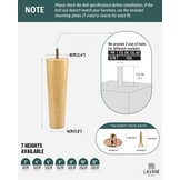 Massief Houten Meubelpoten Taps 10cm (Set van 4) - 75% Korting!