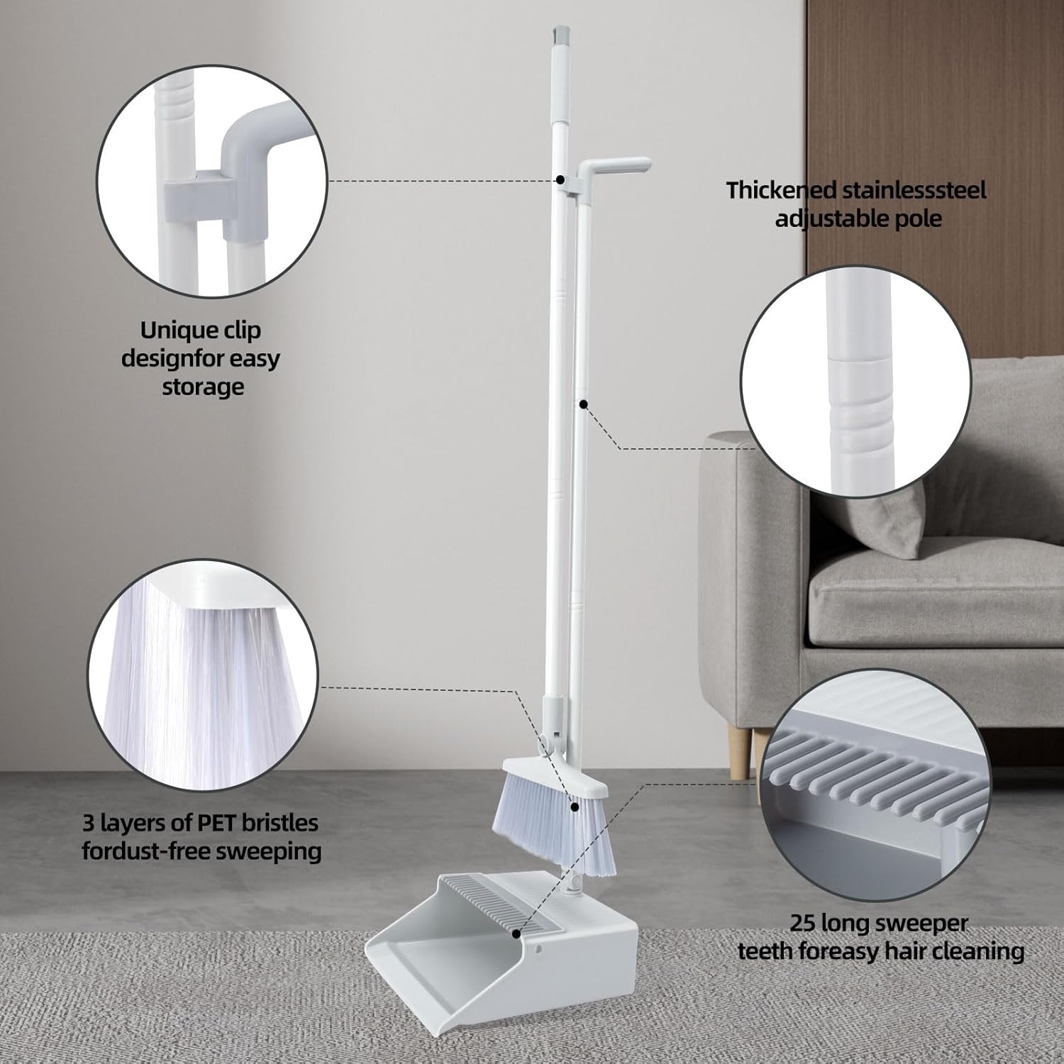 Stoffer & Blik Set Wit - 27% Korting!