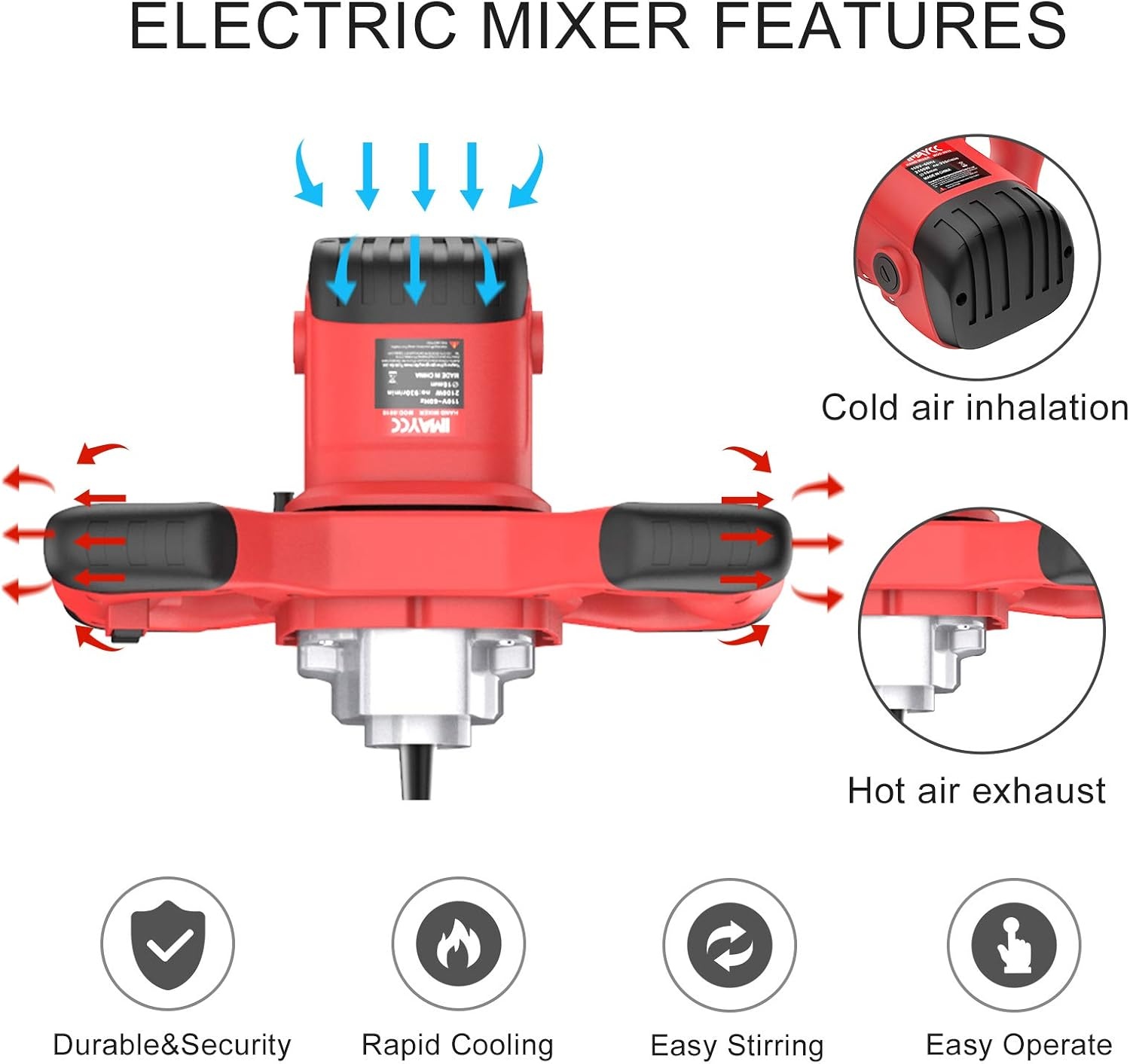 Elektrische Mortelmixer 2100W - 6 Versnellingen | 34% Korting!