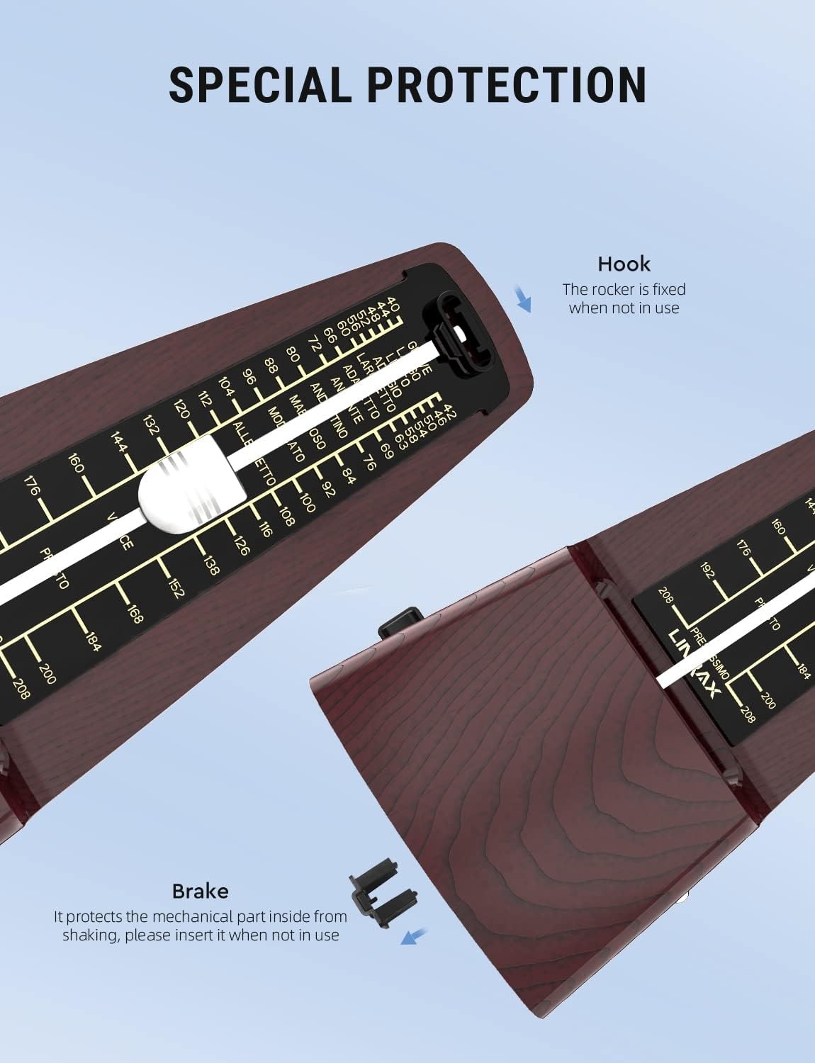 Mechanische Metronoom - 28% Korting - Houtnerf Design