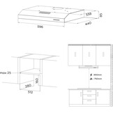 CIARRA Afzuigkap Onderbouw 60cm - 54% Korting!