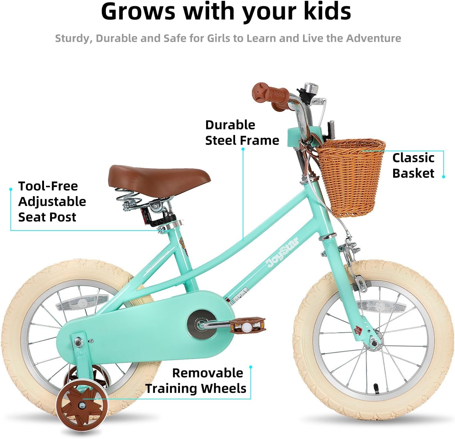 Meisjesfiets 16 inch Groen Retro met Zijwielen | 37% Korting!