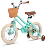 Meisjesfiets 16 inch Groen Retro met Zijwielen | 37% Korting!