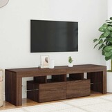 Tv-meubel Bruin Eiken met LED - 140 cm - 47% Korting!