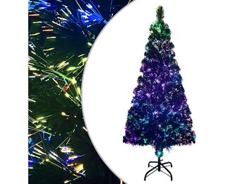Kunstkerstboom met Glasvezel & 5-Kleurige LED - 210cm - 68% Korting!