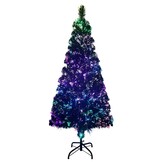 Kunstkerstboom met Glasvezel & 5-Kleurige LED - 210cm - 68% Korting!