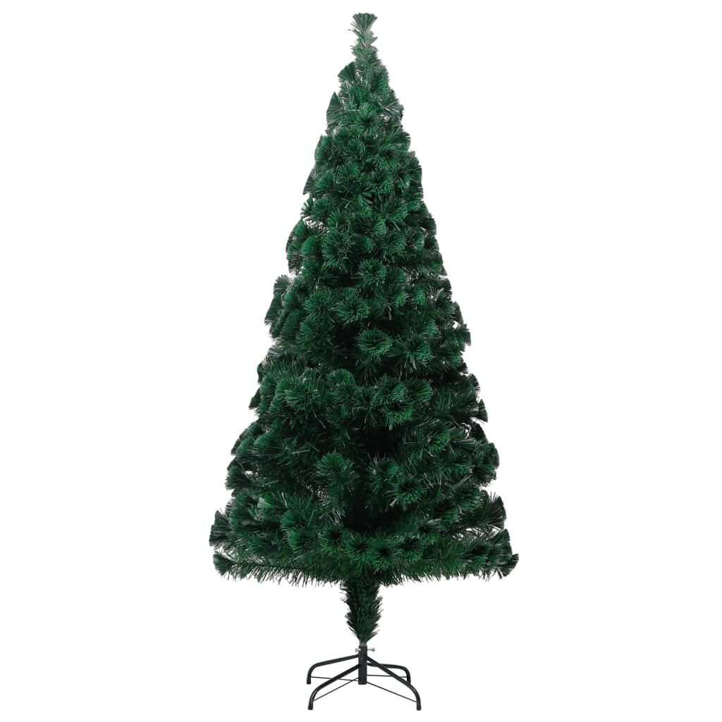 Kunstkerstboom met Glasvezel & 5-Kleurige LED - 210cm - 68% Korting!