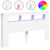 vidaXL Hoofdeinde LED 180cm Wit - Nu 62% Korting!