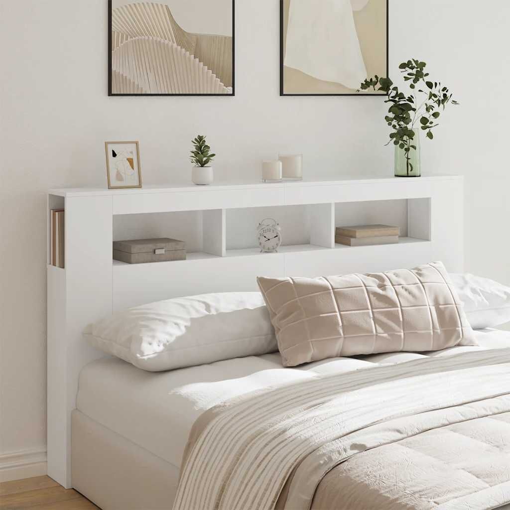 vidaXL Hoofdeinde LED 180cm Wit - Nu 62% Korting!