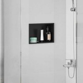 VidaXL Douche Niche Zwart - 30x20cm - Roestvrijstaal (47% Korting!)
