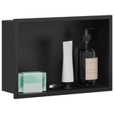 VidaXL Douche Niche Zwart - 30x20cm - Roestvrijstaal (47% Korting!)