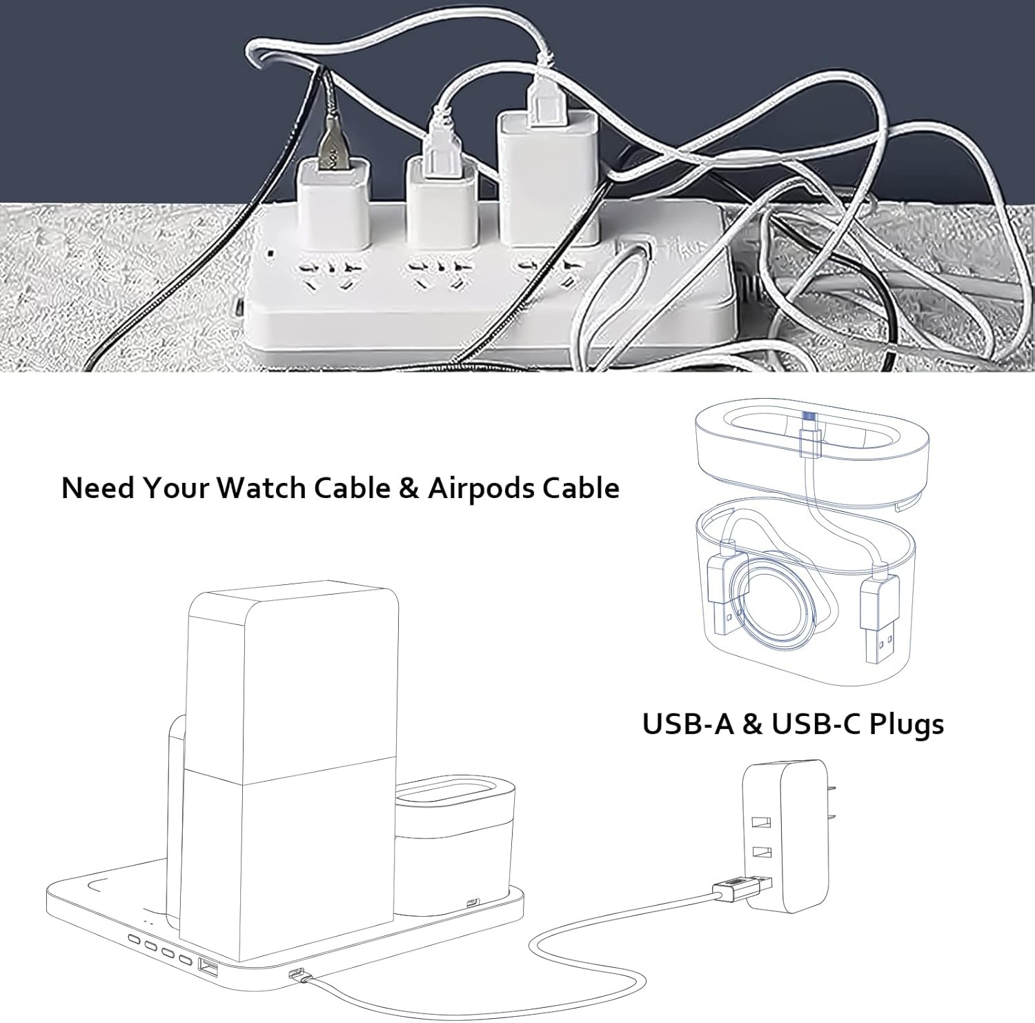 3-in-1 Draadloos Laadstation + Wekker | 34% Korting