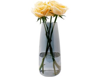 Rookgrijze Glazen Vaas 22cm | Modern & Veelzijdig | 26% Korting