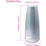 Rookgrijze Glazen Vaas 22cm | Modern & Veelzijdig | 26% Korting