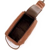 Bruine Buffelleer Toiletartikelen Tas - Vintage Stijl, Ruim (29% Korting)