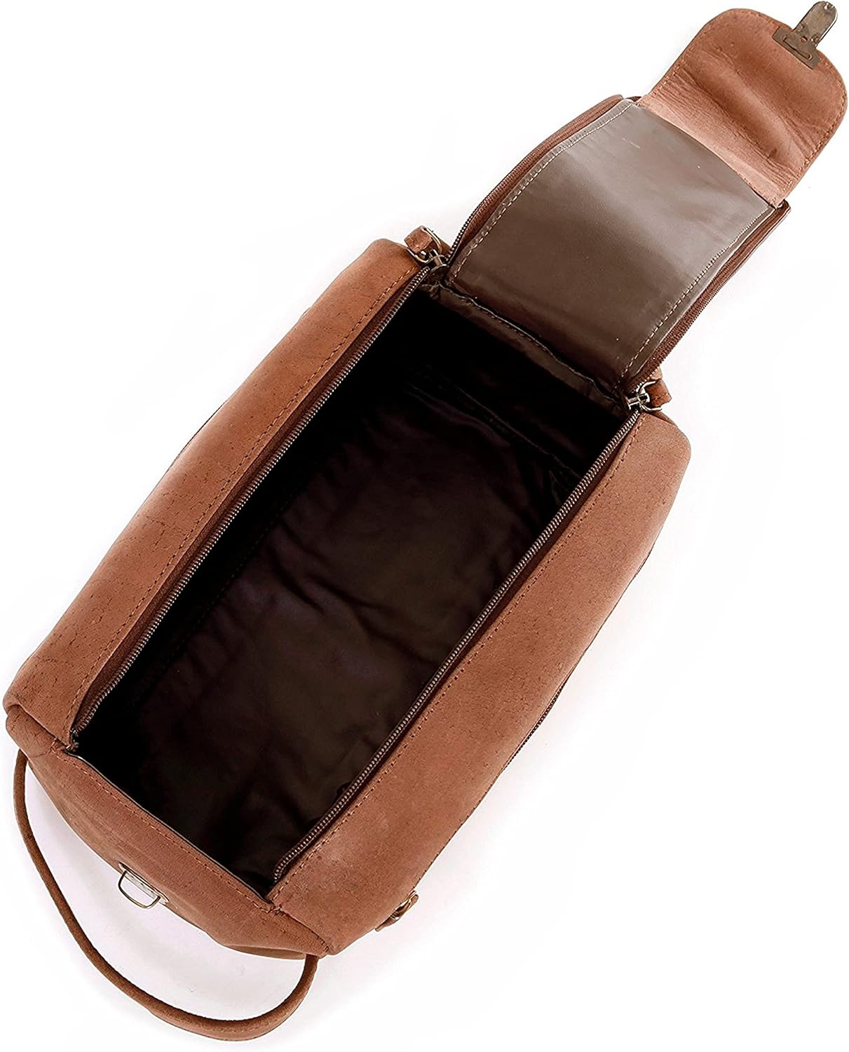 Bruine Buffelleer Toiletartikelen Tas - Vintage Stijl, Ruim (29% Korting)