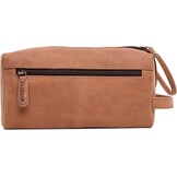 Bruine Buffelleer Toiletartikelen Tas - Vintage Stijl, Ruim (29% Korting)