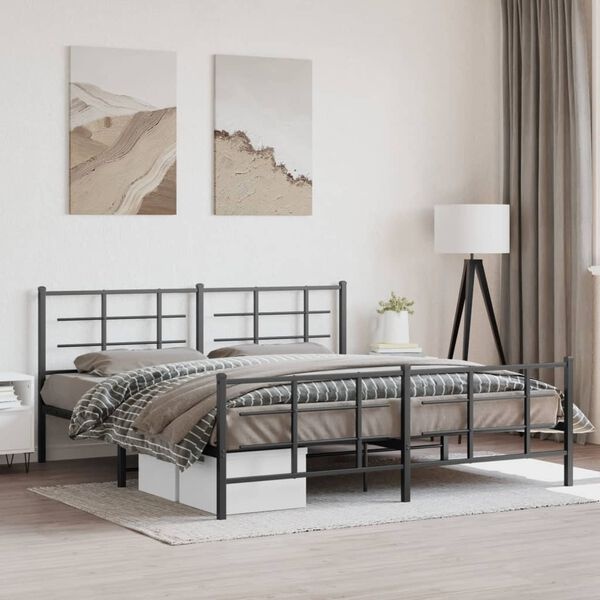 VidaXL Zwart Metalen Bedframe 180x200 cm - 35% Korting