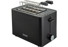 Tosti Broodrooster Zwart met Brede Sleuven & Clips - 35% Korting