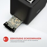 Tosti Broodrooster met Brede Sleuven & Clips | Zwart | 28% Korting