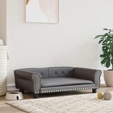 vidaXL Hondenmand Kunstleer Grijs (95x55x30 cm) - 34% Korting!