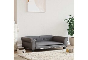 vidaXL Hondenmand Kunstleer Grijs (95x55x30 cm) - 34% Korting!