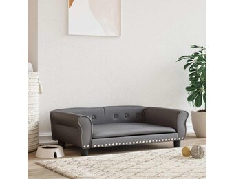 vidaXL Hondenmand Kunstleer Grijs (95x55x30 cm) - 34% Korting!