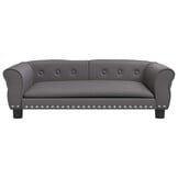 vidaXL Hondenmand Kunstleer Grijs (95x55x30 cm) - 34% Korting!