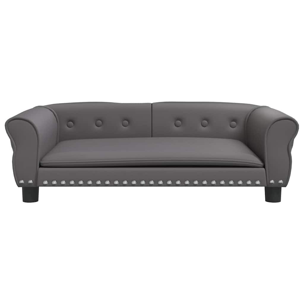 vidaXL Hondenmand Kunstleer Grijs (95x55x30 cm) - 34% Korting!