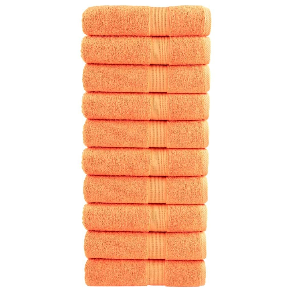 vidaXL Badhanddoeken SOLUND 10-pack - Oranje - 30% Korting