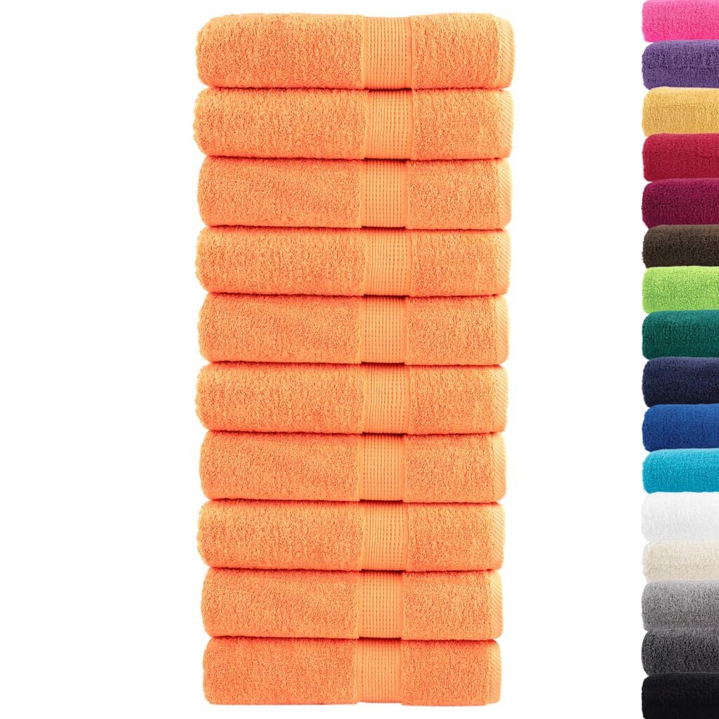 vidaXL Badhanddoeken SOLUND 10-pack - Oranje - 30% Korting