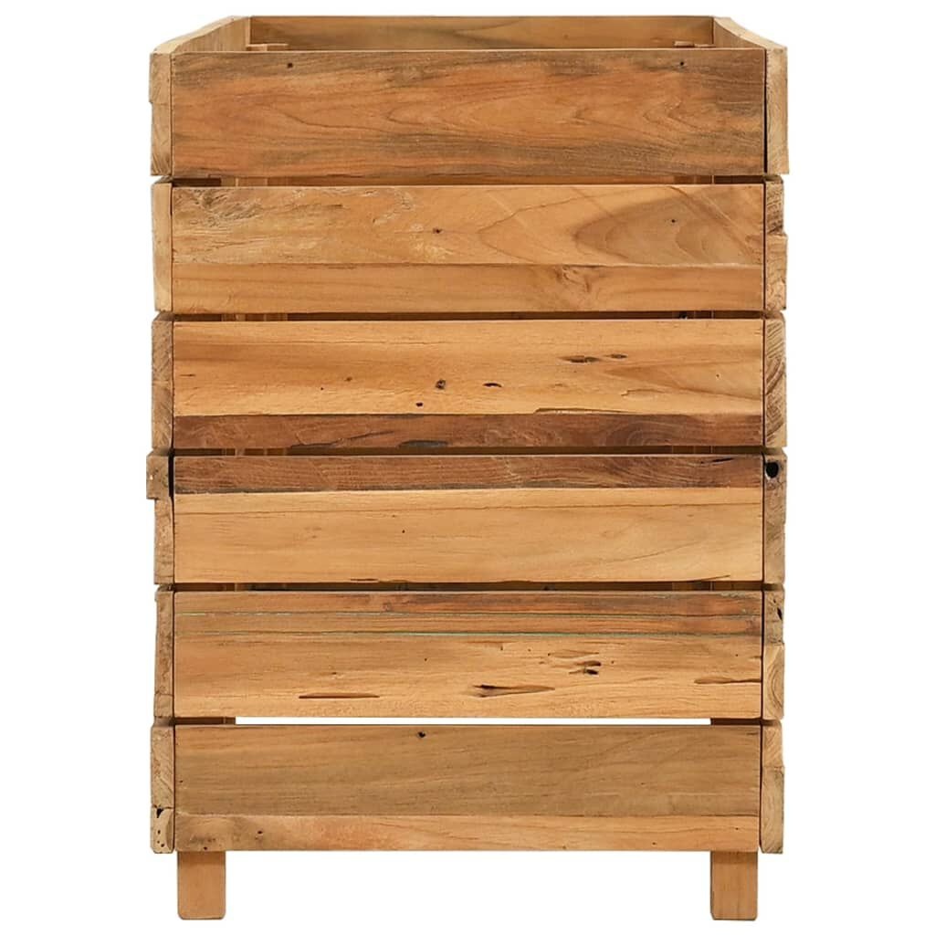 Verhoogde plantenbak gerecycled teakhout & staal - 35% korting