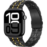RVS Horlogeband Zwart-Goud voor Apple Watch (38-42mm) - 74% Korting