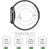 RVS Horlogeband Zwart-Goud voor Apple Watch (38-42mm) - 74% Korting