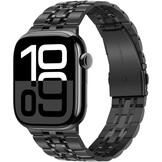 RVS Horlogeband Zwart-Goud voor Apple Watch (38-42mm) - 74% Korting
