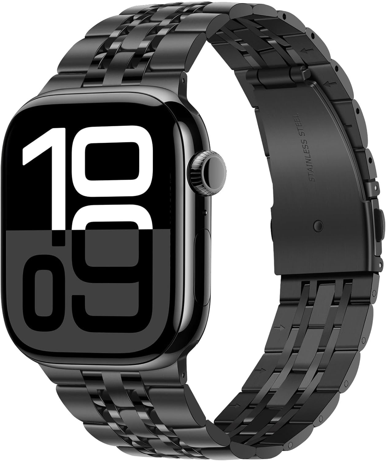 RVS Horlogeband Zwart-Goud voor Apple Watch (38-42mm) - 74% Korting
