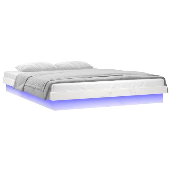 VidaXL Wit Hout Bedframe met LED, 180x200cm - 35% Korting