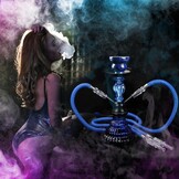 Shisha Waterpijp 11" Blauw - 32% Korting!