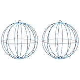 vidaXL Metalen Bal 40cm Koudwit LED (2 stuks) - 34% Korting