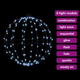 vidaXL Metalen Bal 40cm Koudwit LED (2 stuks) - 34% Korting