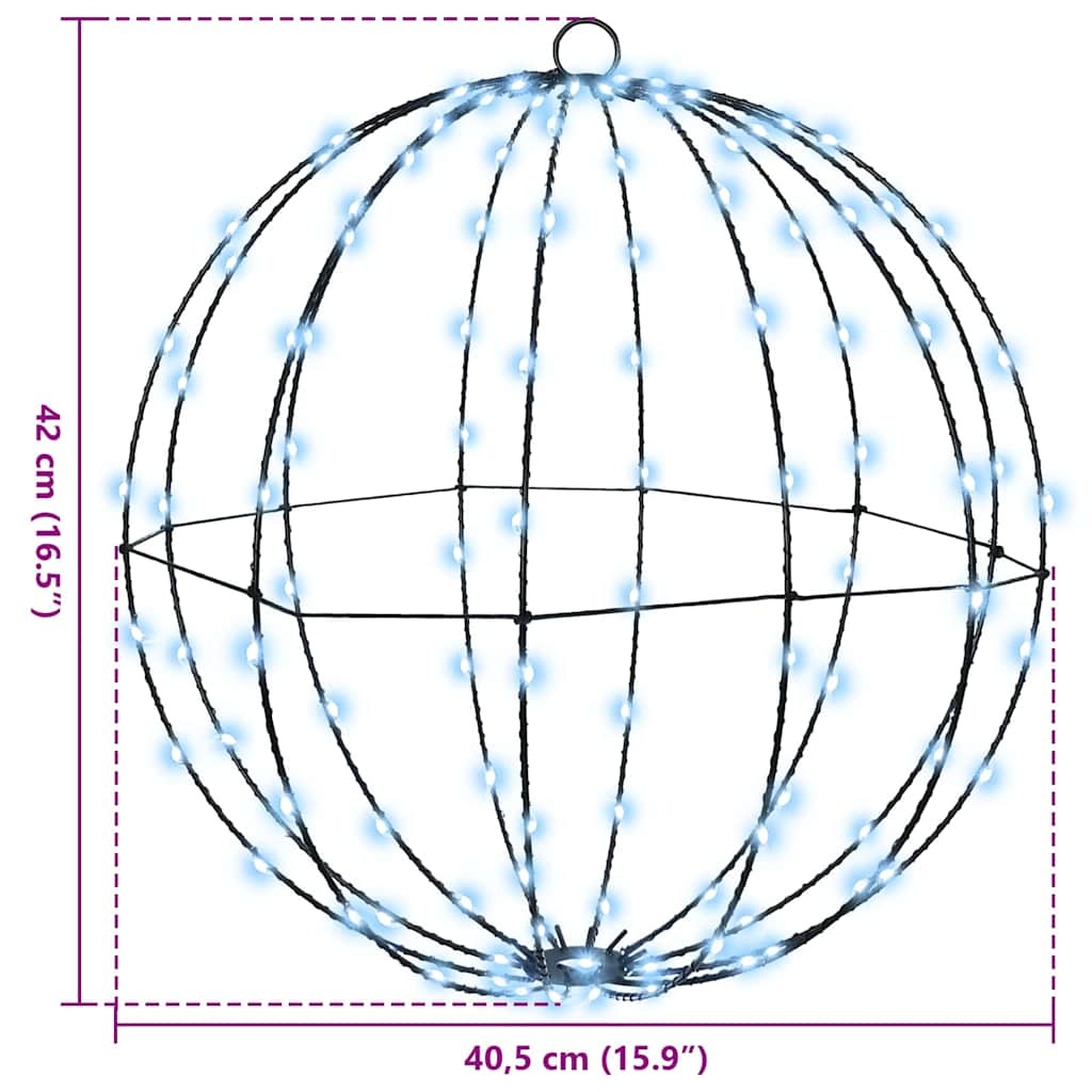 vidaXL Metalen Bal 40cm Koudwit LED (2 stuks) - 34% Korting