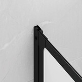 Douchescherm Zwart (120x117 cm) - 35% Korting!
