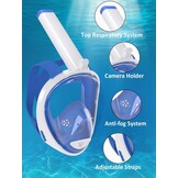 Full Face Snorkelmasker - 28% Korting - Breedbeeld & Anti-lek