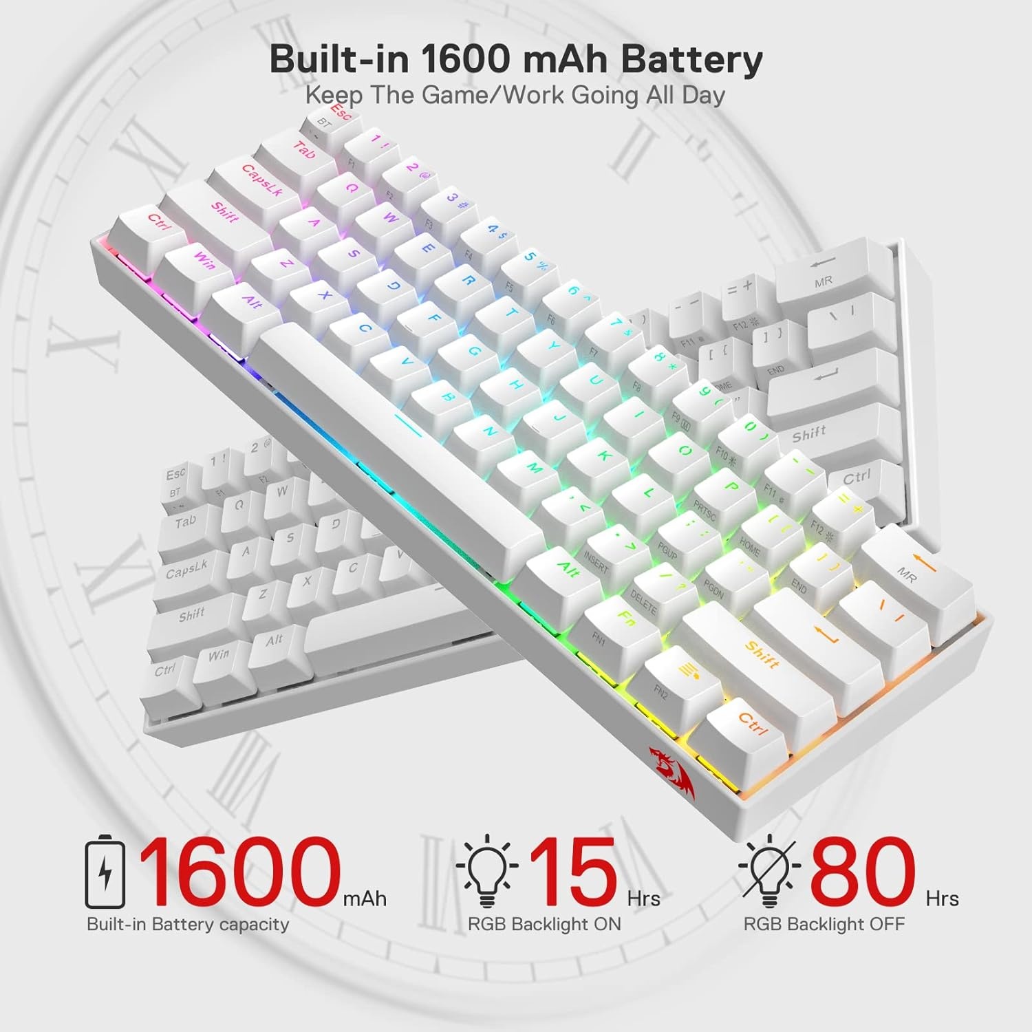 Redragon K530 Draconic Pro 60% Gaming Toetsenbord - 29% Korting!
