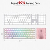 Redragon K530 Draconic Pro 60% Gaming Toetsenbord - 29% Korting!