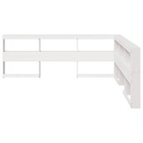 vidaXL Boekenkast Hoofdeinde L-vormig Grenenhout Wit - 35% Korting