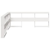 vidaXL Boekenkast Hoofdeinde L-vormig Grenenhout Wit - 35% Korting