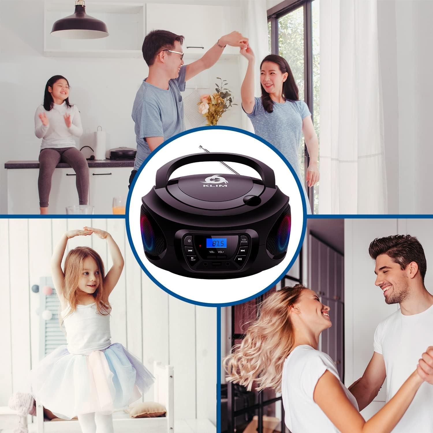 Boombox CD & Bluetooth Speler - Zwart | 29% Korting