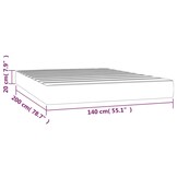 vidaXL Pocketveringmatras Zwart 140x200x20 cm - 35% Korting