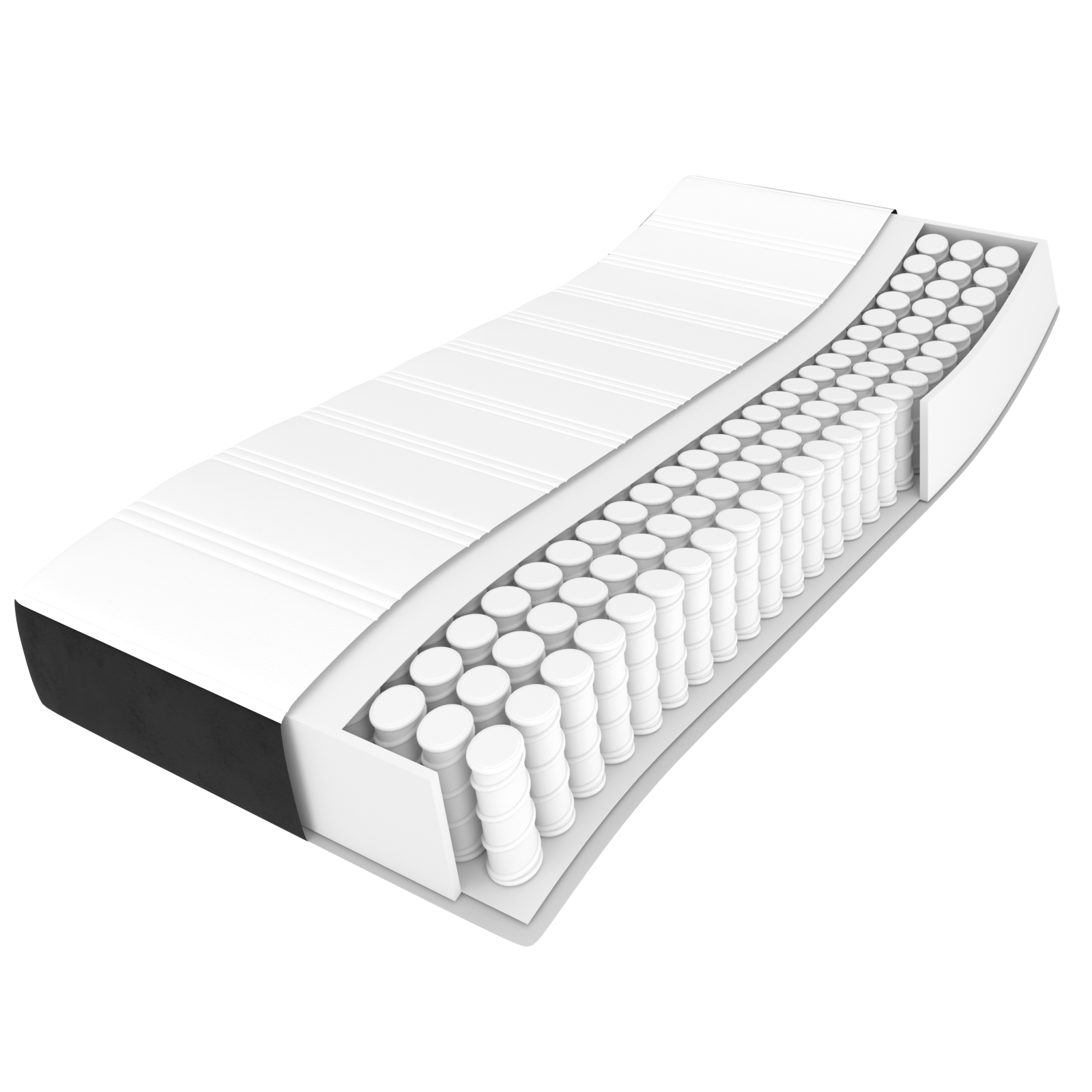 vidaXL Pocketveringmatras Zwart 140x200x20 cm - 35% Korting